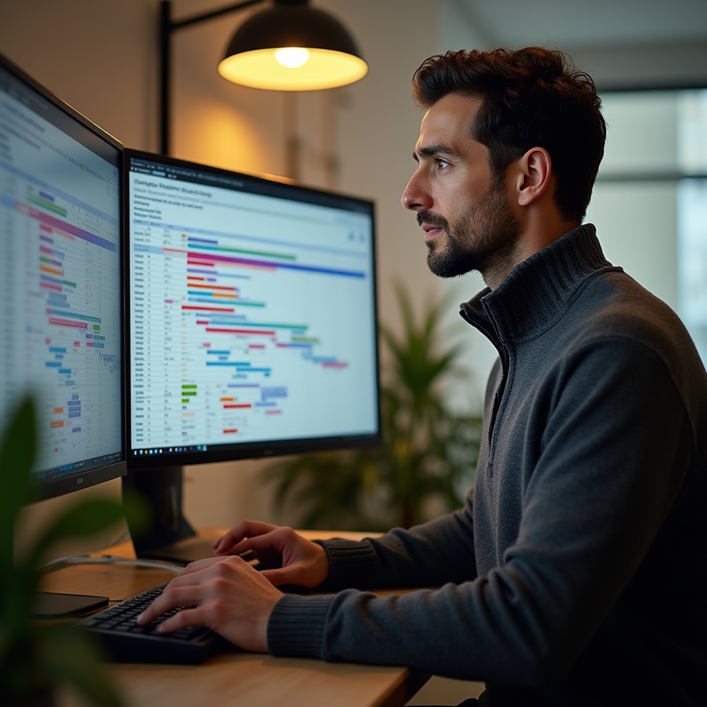 Configurarea unui pipeline comercial în foaia de calcul pe monitor
